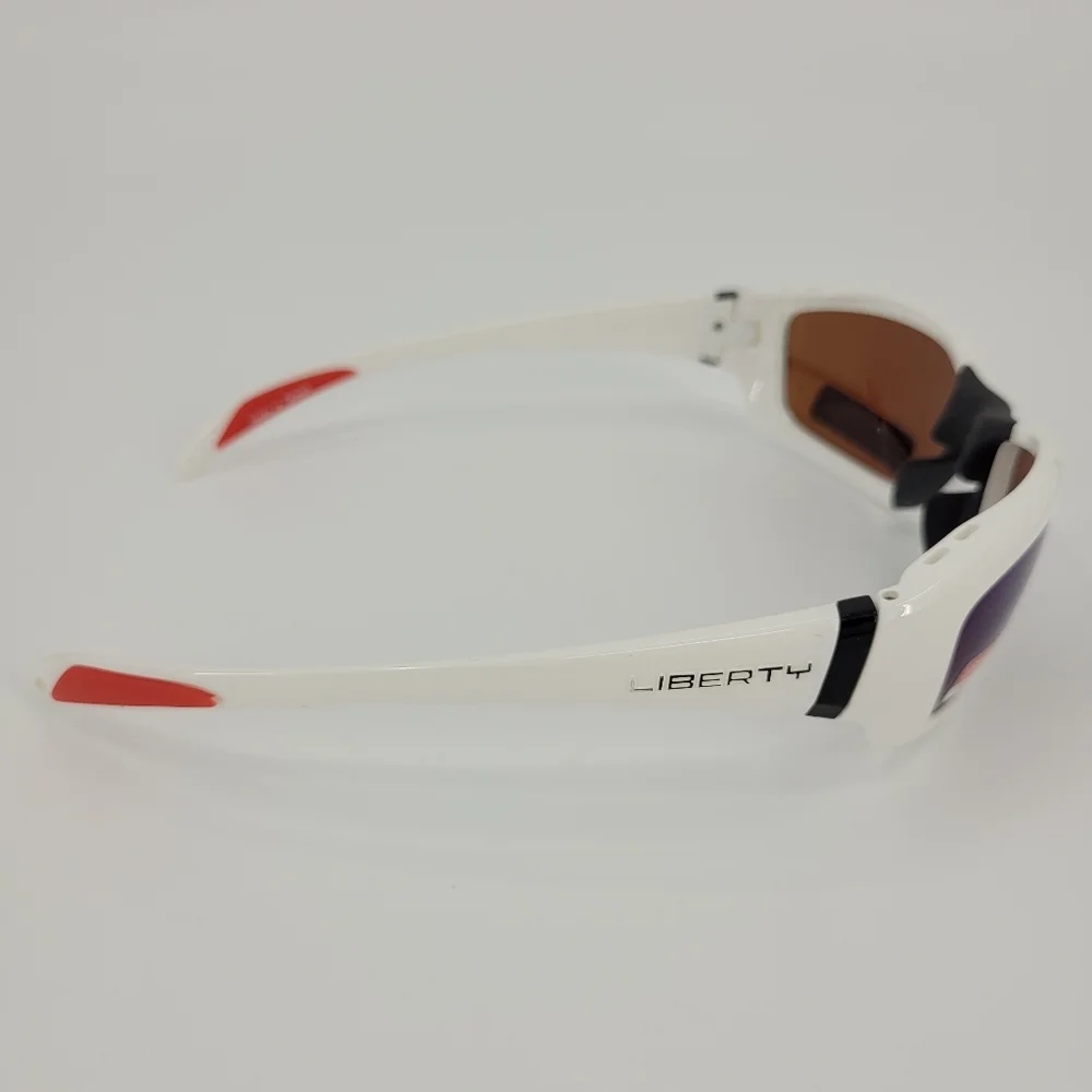 Liberty Sport Chaser Wrap Sunglasses Mirriored White 100% UV NEW *Display